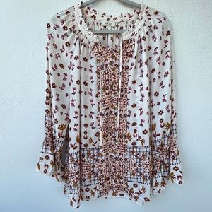 Floral cream blouse